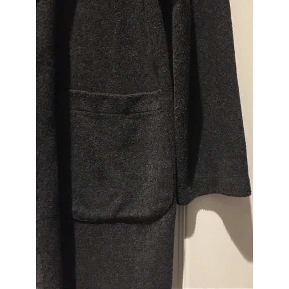 Zara Dark Grey Lapel Collar Open Coat - Picture 4 of 6